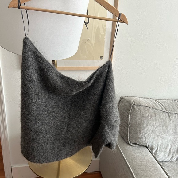 NWT Women's Zara Asymmetric Alpaca Blend Knit Bolero Size L - Picture 5 of 9